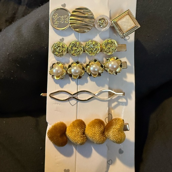 Elegant Gold and Pearl Hair Clip Collection.     Price is Firm - Picture 1 of 10